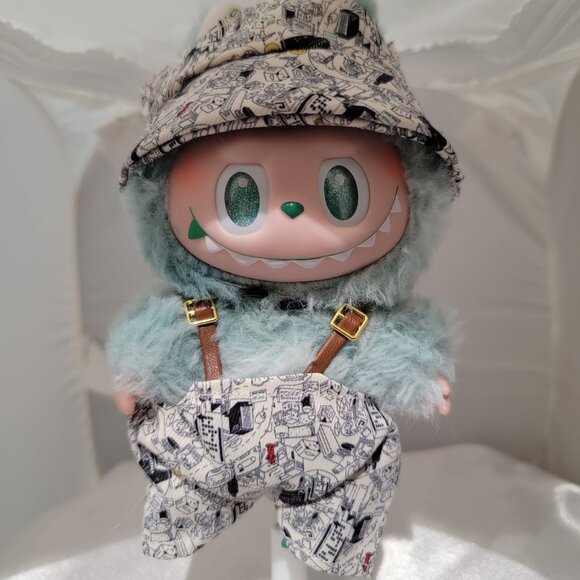 Labubu Clothes Overall with bucket hat #30 - Picture 2 of 2